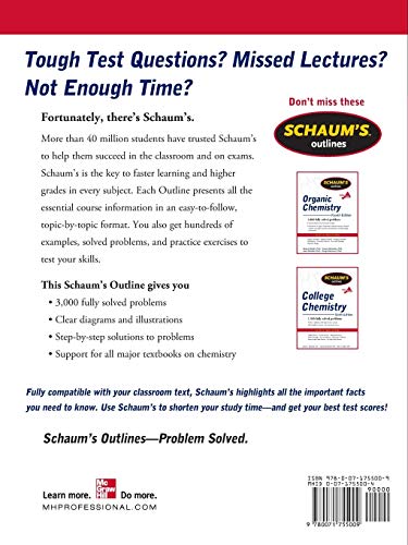 3,000 Solved Problems In Chemistry (Schaum's Outlines),Used
