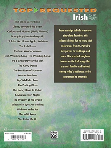TopRequested Irish Sheet Music: 21 Popular and Traditional Favorites (Piano/Vocal/Guitar) (TopRequested Sheet Music),Used
