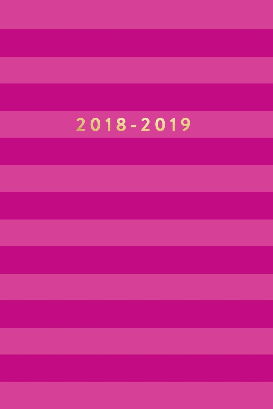 20182019: Pink Stripes, July 2018  December 2019, 6 x 9 (2018 2019 18Month Daily Weekly Monthly Planner, Organizer, Agenda an,Used