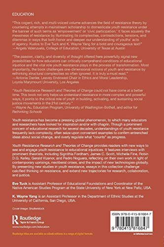 Youth Resistance Research and Theories of Change (Critical Youth Studies),Used