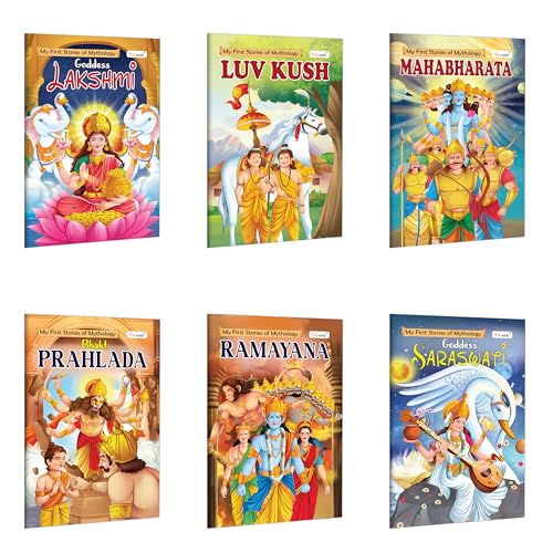 My First Mythology Story : Lakshmi, Luvkush, Mahabharat, Prahlad, Ramayan And Saraswati - Early Childhood Mythology Books, Toddler Educational Books, Kids Stories With Morals | Pack Of 6 Books