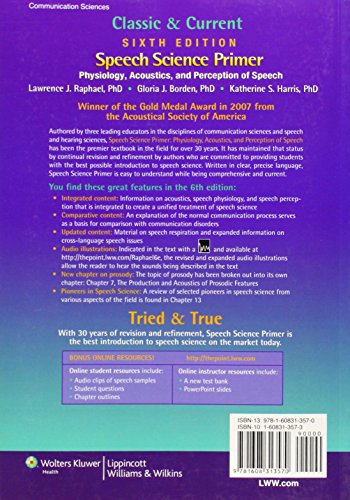 Speech Science Primer: Physiology, Acoustics, and Perception of Speech,New