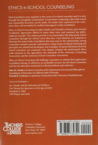 Ethics in School Counseling (Professional Ethics in Education Series),Used
