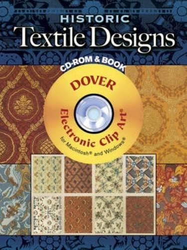 Historic Textile Designs Cdrom And Book (Dover Electronic Clip Art),Used
