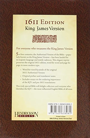 The Holy Bible: King James version: 1611 Edition,Used