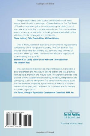 The Thin Book Of Trust; An Essential Primer For Building Trust At Work,New