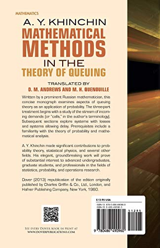 Mathematical Methods in the Theory of Queuing (Dover Books on Mathematics),Used