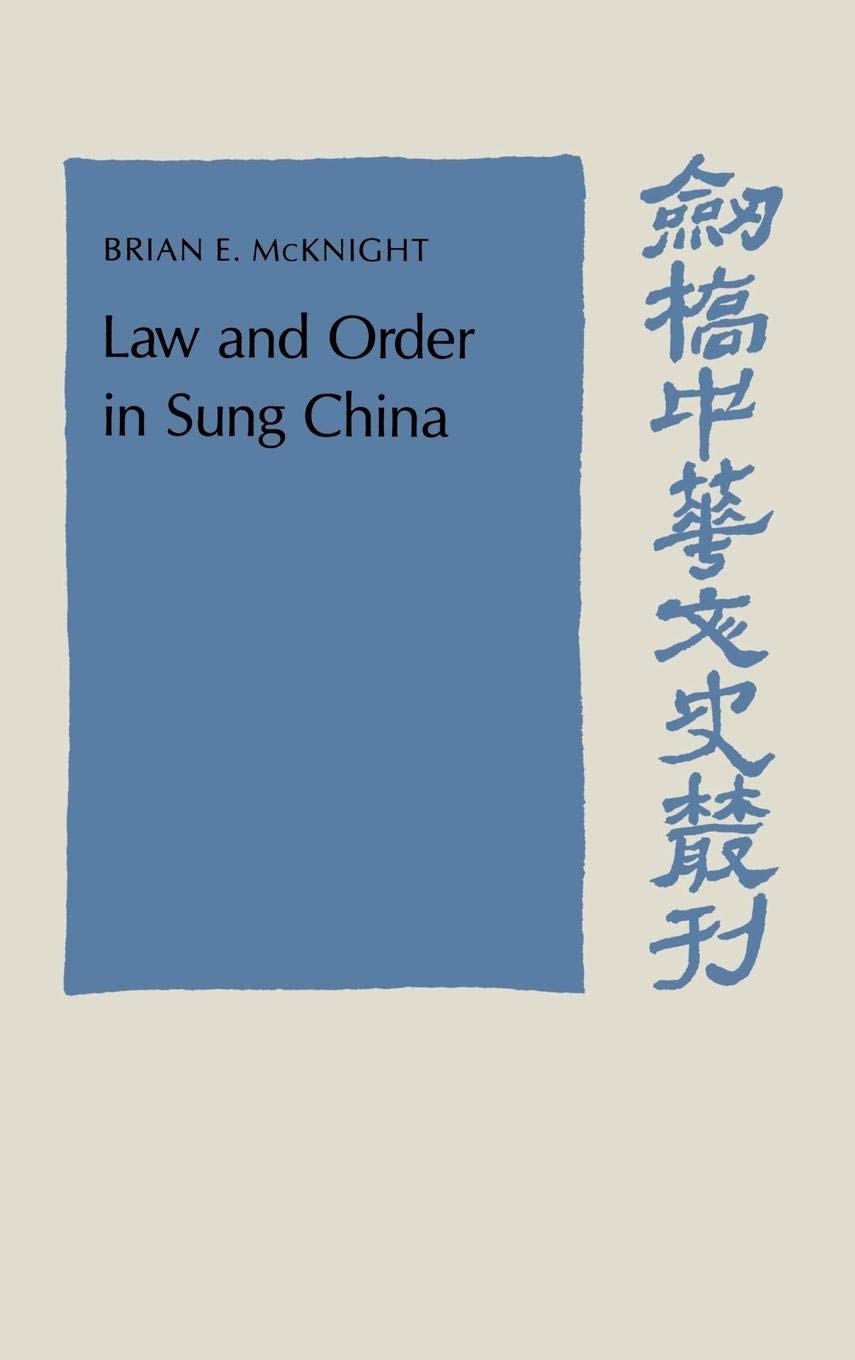 Law and Order in Sung China (Cambridge Studies in Chinese History, Literature and Institutions),Used