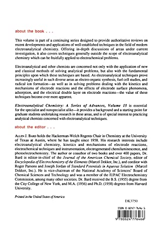 Electroanalytical Chemistry. Volume 15,Used