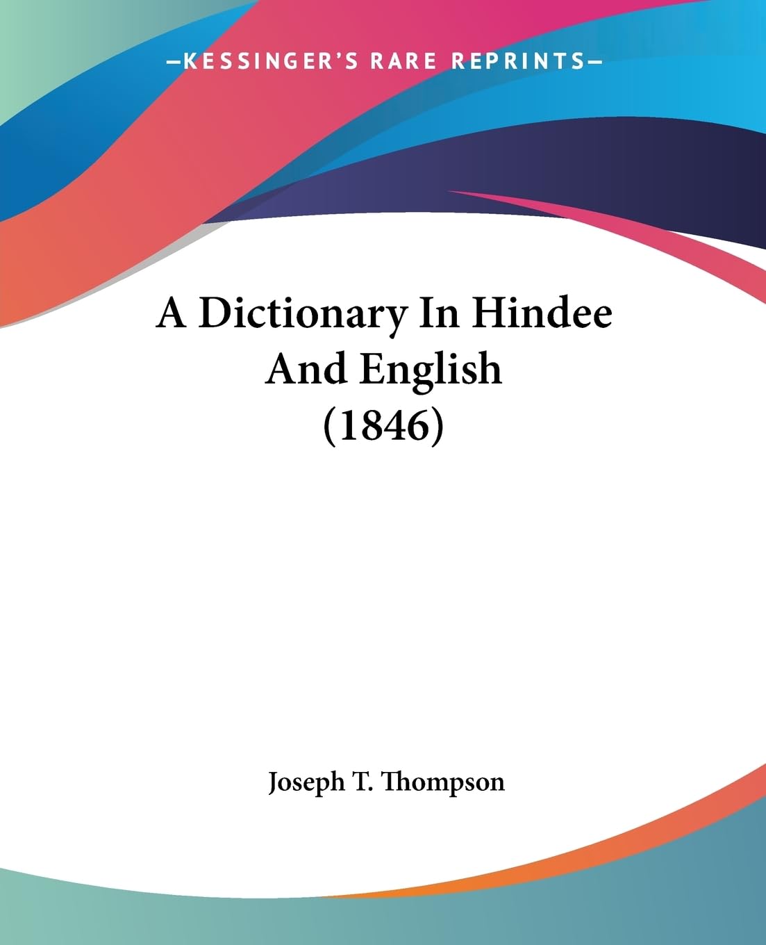 A Dictionary In Hindee And English (1846),New