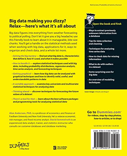 Statistics for Big Data for Dummies,Used