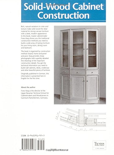 SolidWood Cabinet Construction: 70 Contemporary Designs with Details,Used