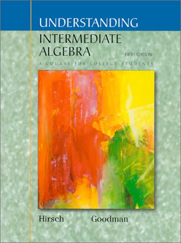 Understanding Intermediate Algebra with CD: Algebra for College Students,Used