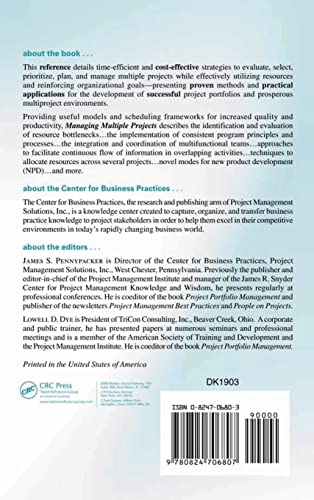 Managing Multiple Projects: Planning, Scheduling, and Allocating Resources for Competitive Advantage (PM Solutions Research),Used
