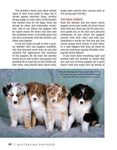 Australian Shepherd Dog (Companionhouse Books) Aussie Origins, Care, Housetraining, Health Concerns, Bad Behavior Solutions, Ac