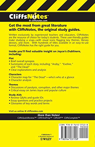 Cliffsnotes On Joyce'S Dubliners (Cliffsnotes On Literature)