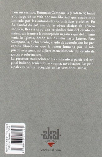 La Ciudad del Sol (Artes, Tecnicas Y Metodos) (Spanish Edition),Used