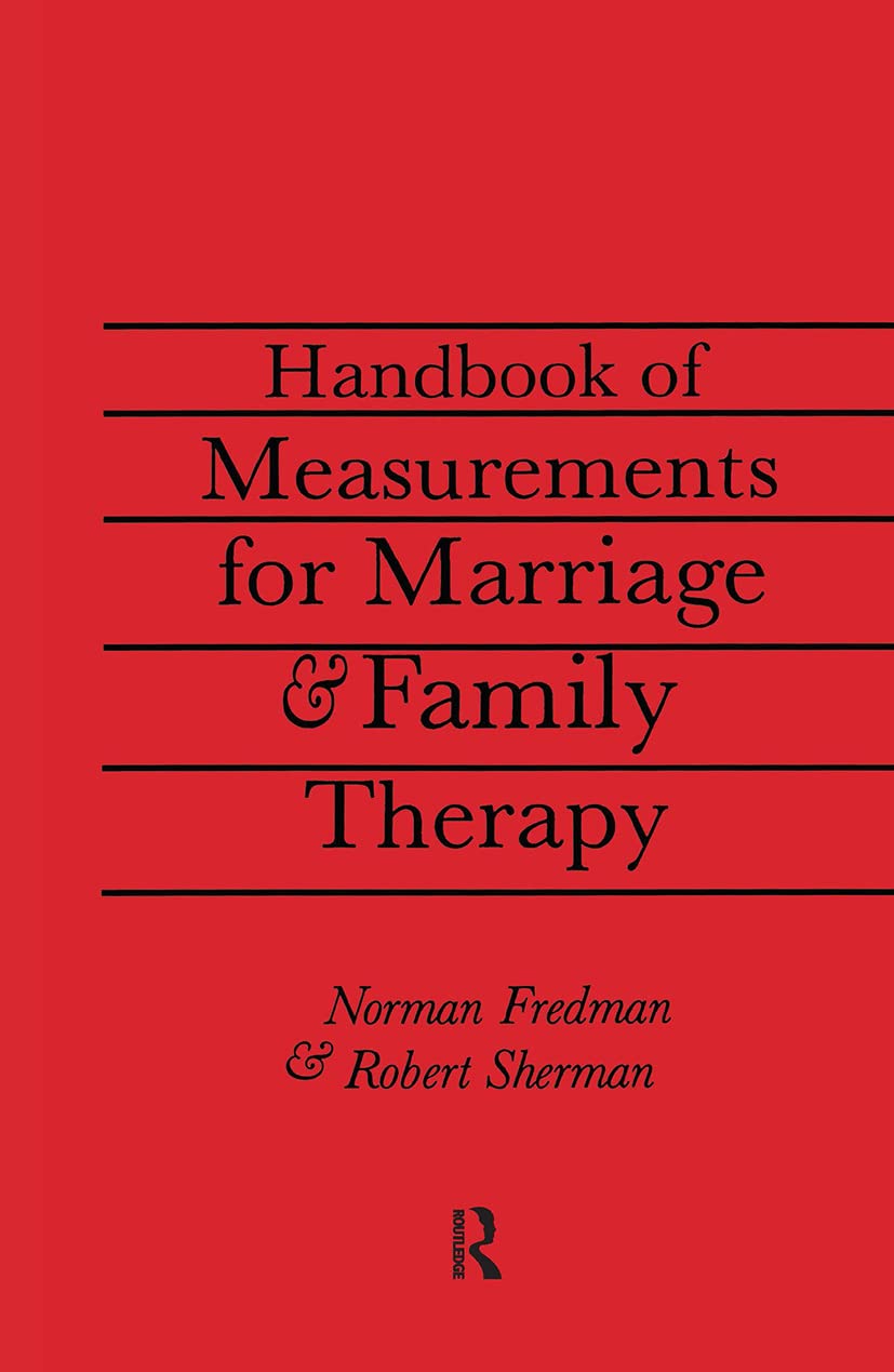 Handbook of Measurements for Marriage and Family Therapy,Used
