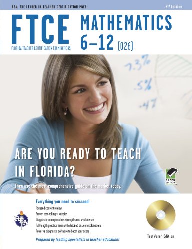 FTCE Mathematics 612 w/CDROM (FTCE Teacher Certification Test Prep),Used