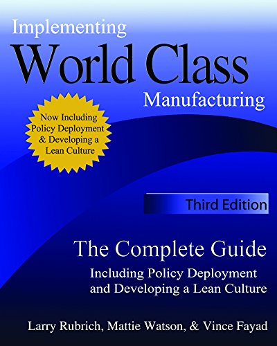 Implementing World Class Manufacturing  Third Edition: The Complete Guide Including Policy Deployment And Developing A Lean Cul,New