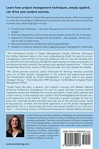 The Practitioner's Guide to Project Management: Simple, Effective Techniques That Deliver Business Value,Used