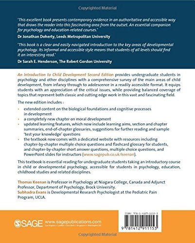 An Introduction to Child Development (SAGE Foundations of Psychology series),Used