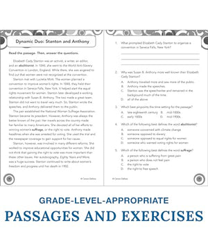 Carson Dellosa Skill Builders Reading Comprehension 6th Grade Workbook, Fiction and Nonfiction Passages, Puzzles, and More, Clas,Used