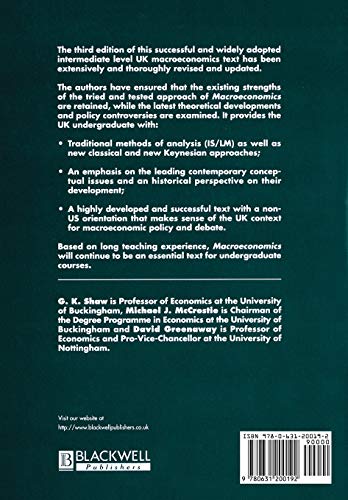 Macroeconomics: Theory and Policy in the UK,Used