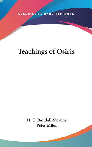 Teachings Of Osiris,New