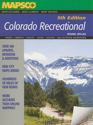 Mapsco Colorado Recrational Road Atlas 5th Edition,Used