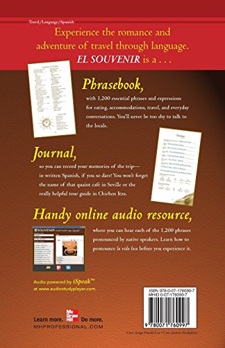 El Souvenir Spanish Phrasebook and Journal,New
