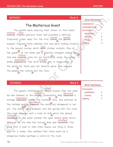 Daily Paragraph Editing, Grade 8 Teacher Edition,Used