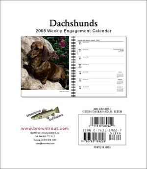 Dachshunds Weekly 2006 Calendar,Used