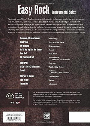 Easy Rock Instrumental Solos For Strings, Level 1: Violin, Book & Online Audio/Software (Easy Instrumental Solos Series)