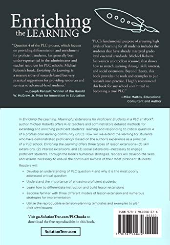 Enriching the Learning: Meaningful Extensions for Proficient Students in a PLC at Work (Create Extended Learning Opportunities f,Used