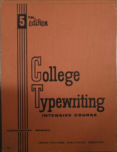 College Typewriting: Intensive Course,Used