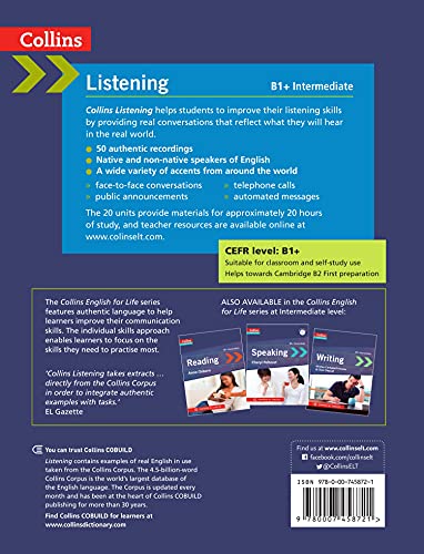 Listening: B1+ Intermediate (English for Life),Used
