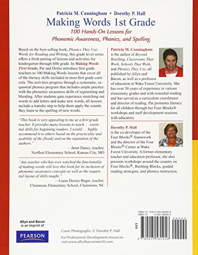 Making Words First Grade: 100 HandsOn Lessons for Phonemic Awareness, Phonics and Spelling,Used