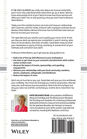 Measure What Matters: Online Tools For Understanding Customers, Social Media, Engagement, and Key Relationships,New