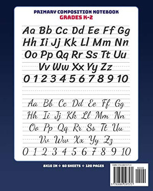 Primary Composition Notebook Grades K2: Full Page Handwriting Practice Paper With Dashed Midline  TRex (Dinosaur Series),Used