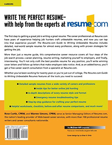 The Resume.Com Guide To Writing Unbeatable Resumes,New