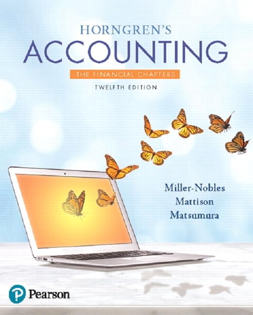 Horngren's Accounting, The Financial Chapters,New