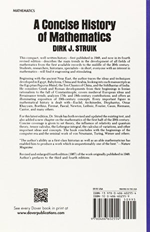 A Concise History of Mathematics: Fourth Revised Edition (Dover Books on Mathematics),Used