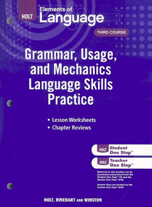 Elements Of Language: Grammar Usage And Mechanics Language Skills Practice Grade 9,New