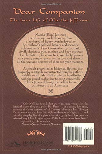 Dear Companion: The Inner Life of Martha Jefferson (River Lethe Book),Used
