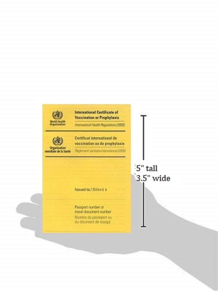 International Certificate of Vaccination with Vinyl Document Holder  World Health Organization Bilingual Version [cards] World ,New