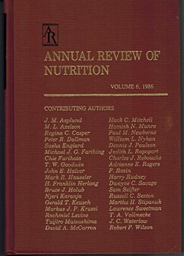 Annual Review of Nutrition/1986,Used