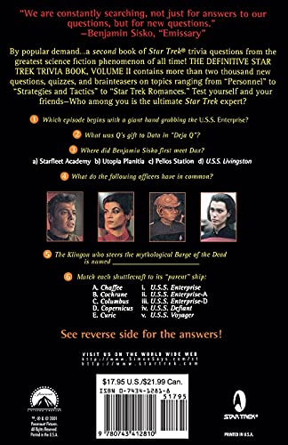 The Definitive Star Trek Trivia Book: Volume II: The Definitive Star Trek Trivia Book: Volume II,Used