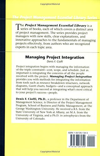 Managing Project Integration (Project Management Essential Library),Used