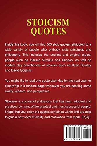 Stoicism Quotes: 365 Days of Stoic Philosophy,Used
